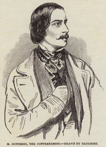M Bottesini, o contrabassista de Charles Baugniet